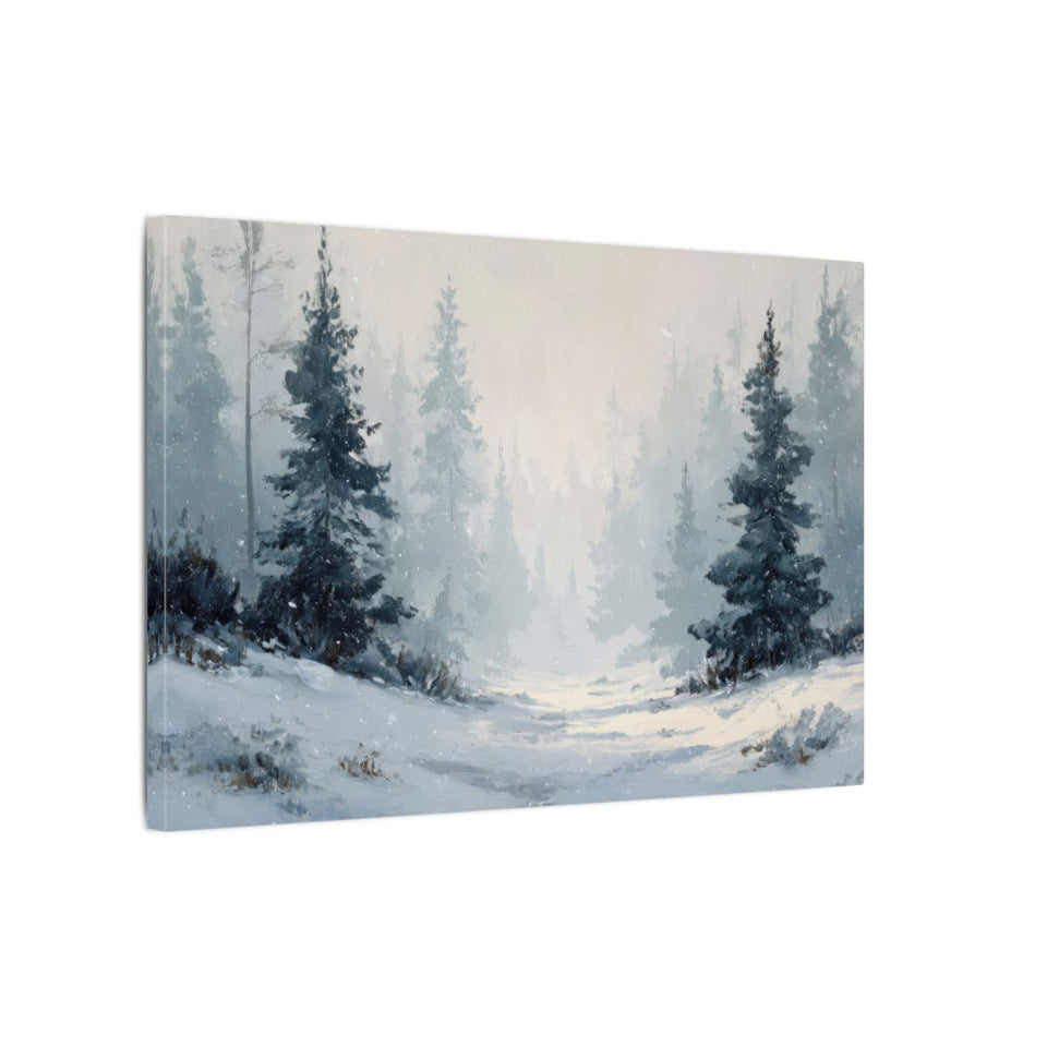 Winter Forest Canvas Print – gallery wrapped canvas, side view