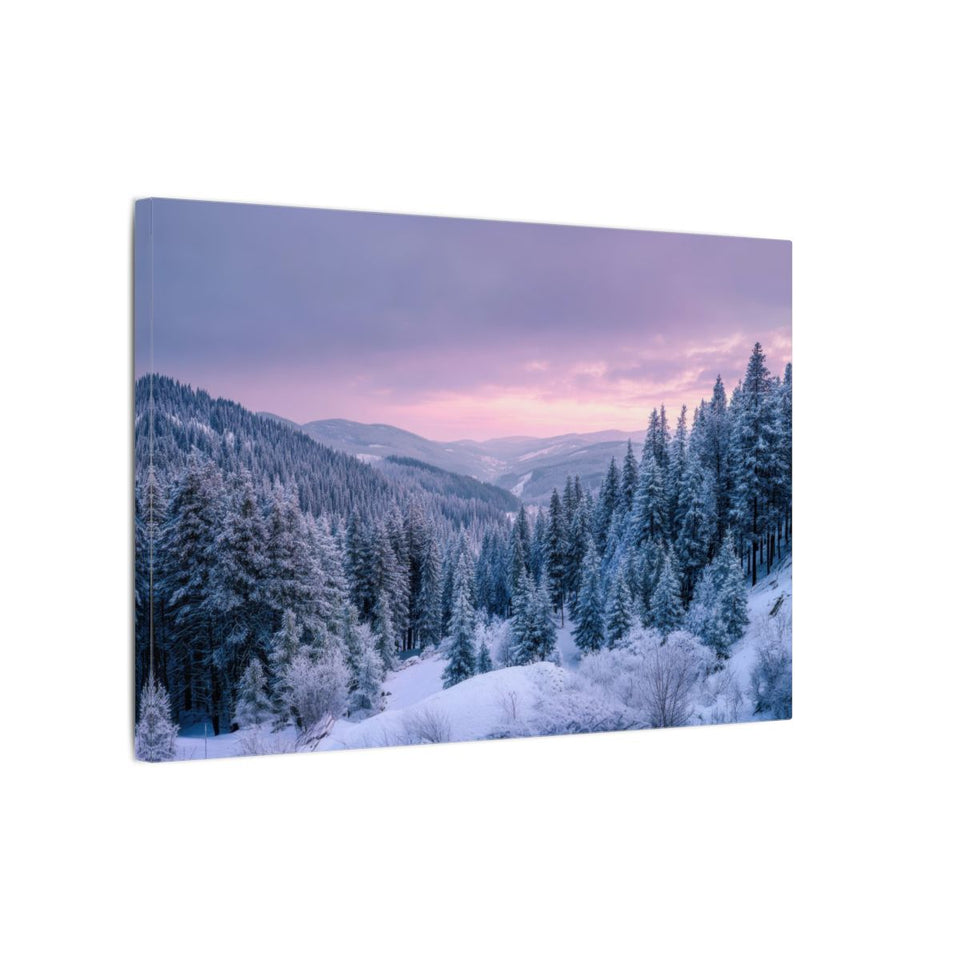 Winter Forest Canvas Print – gallery wrapped canvas, side view